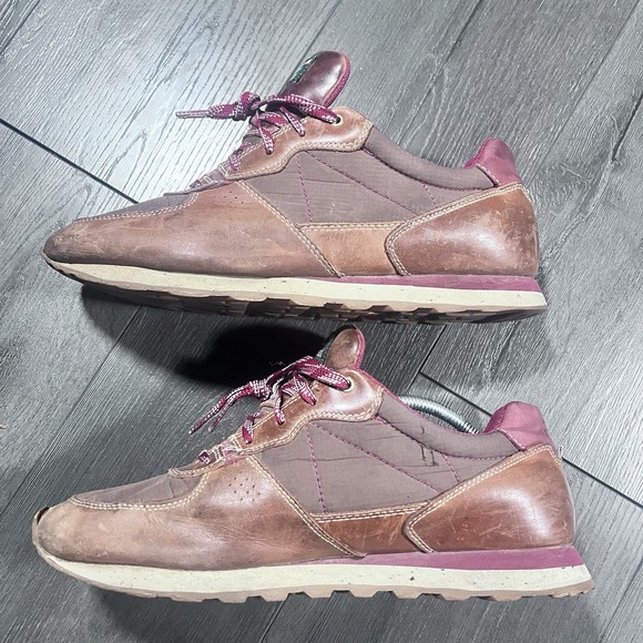 LL Bean Katahdin Store Hiking Shoes‎ Mens 12 Medium Brown Leather Nylon Waterers - Picture 3 of 10